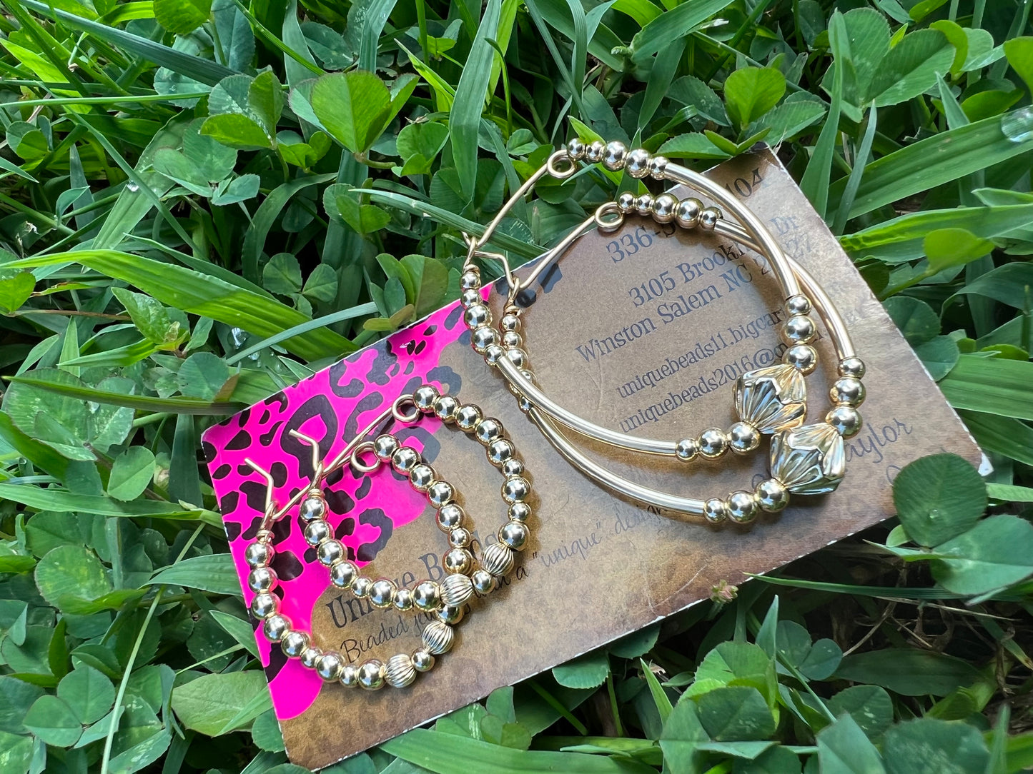 All Gold Earring Set