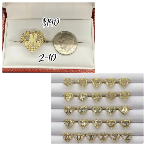 10K Heart Oyster Ring