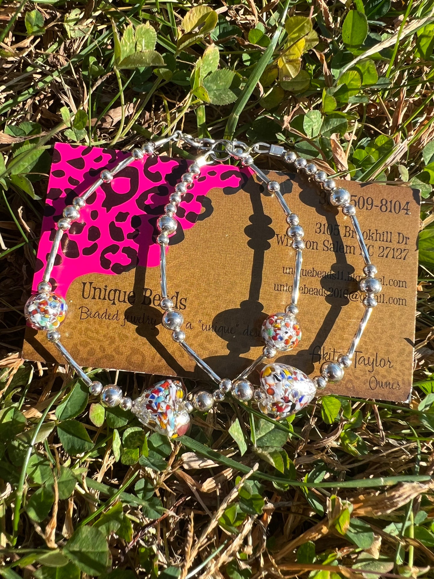 Silver Confetti Heart Set