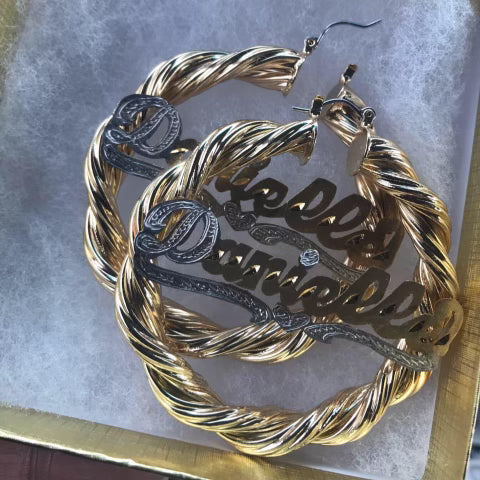 Twisted Gold Plated Hoops