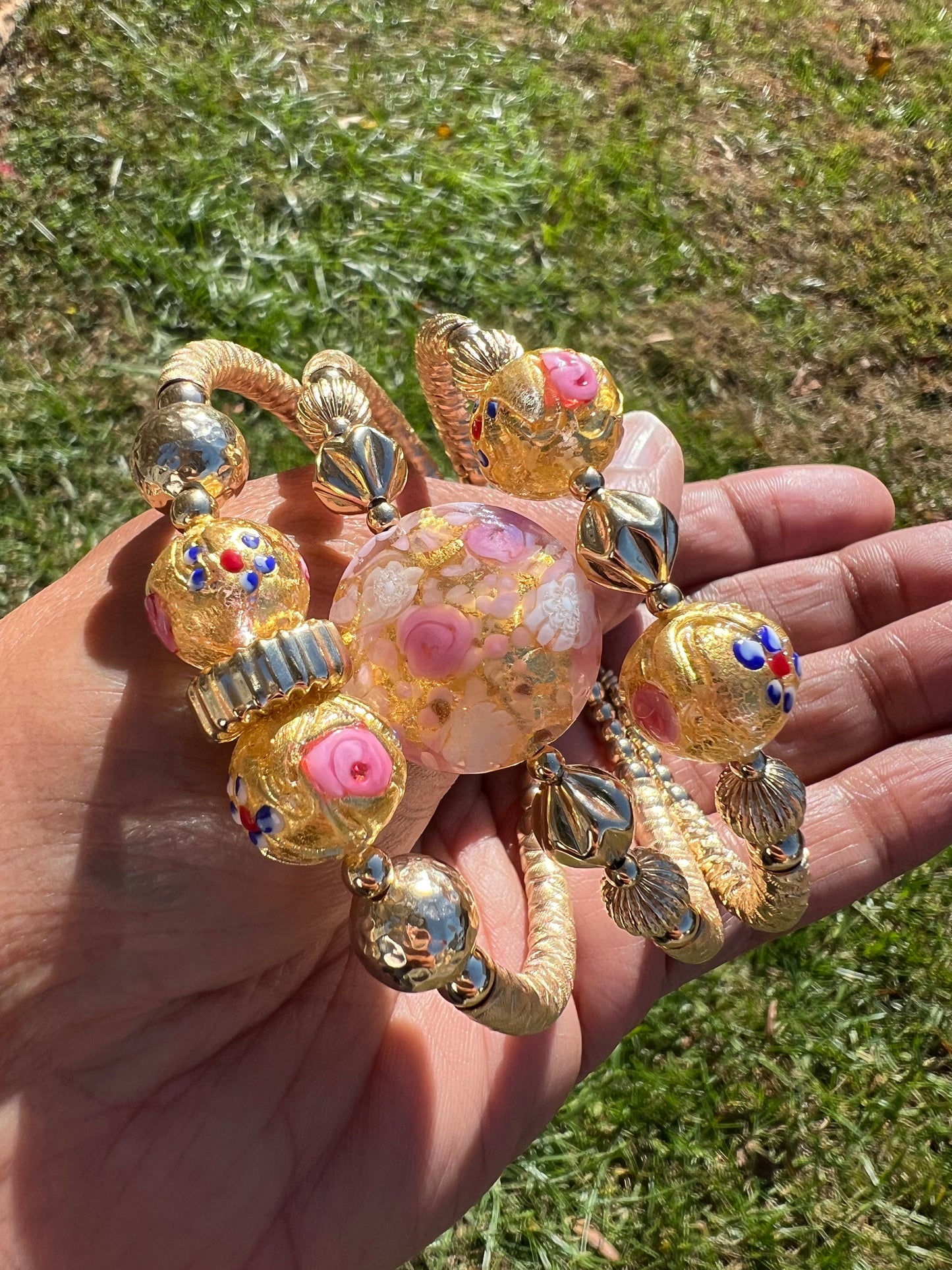 Gold/Pink Confetti Love