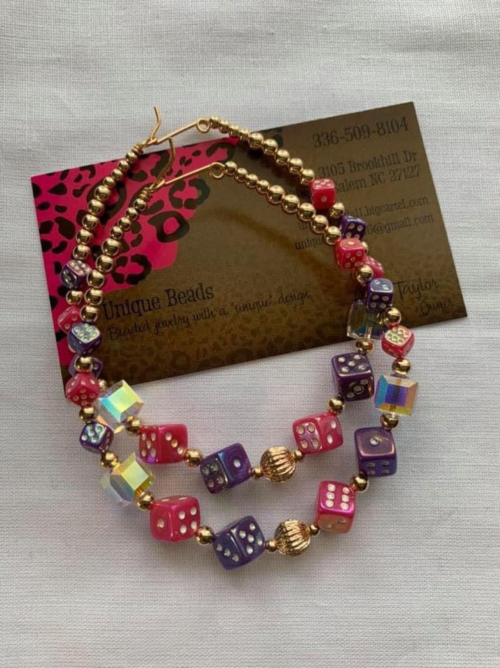 Dice W/Swarovski Love