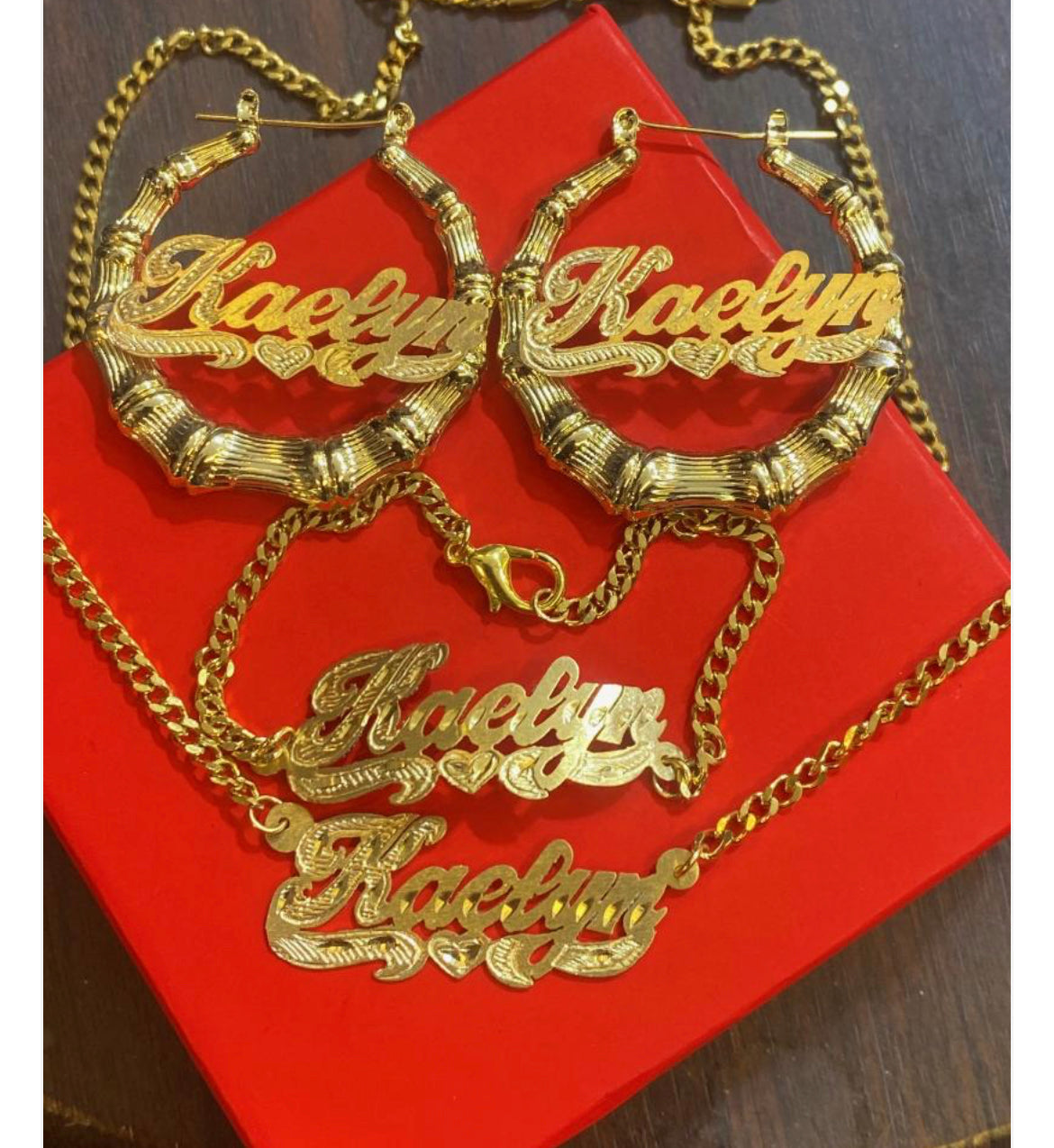 Gold Plated Nameplate Set