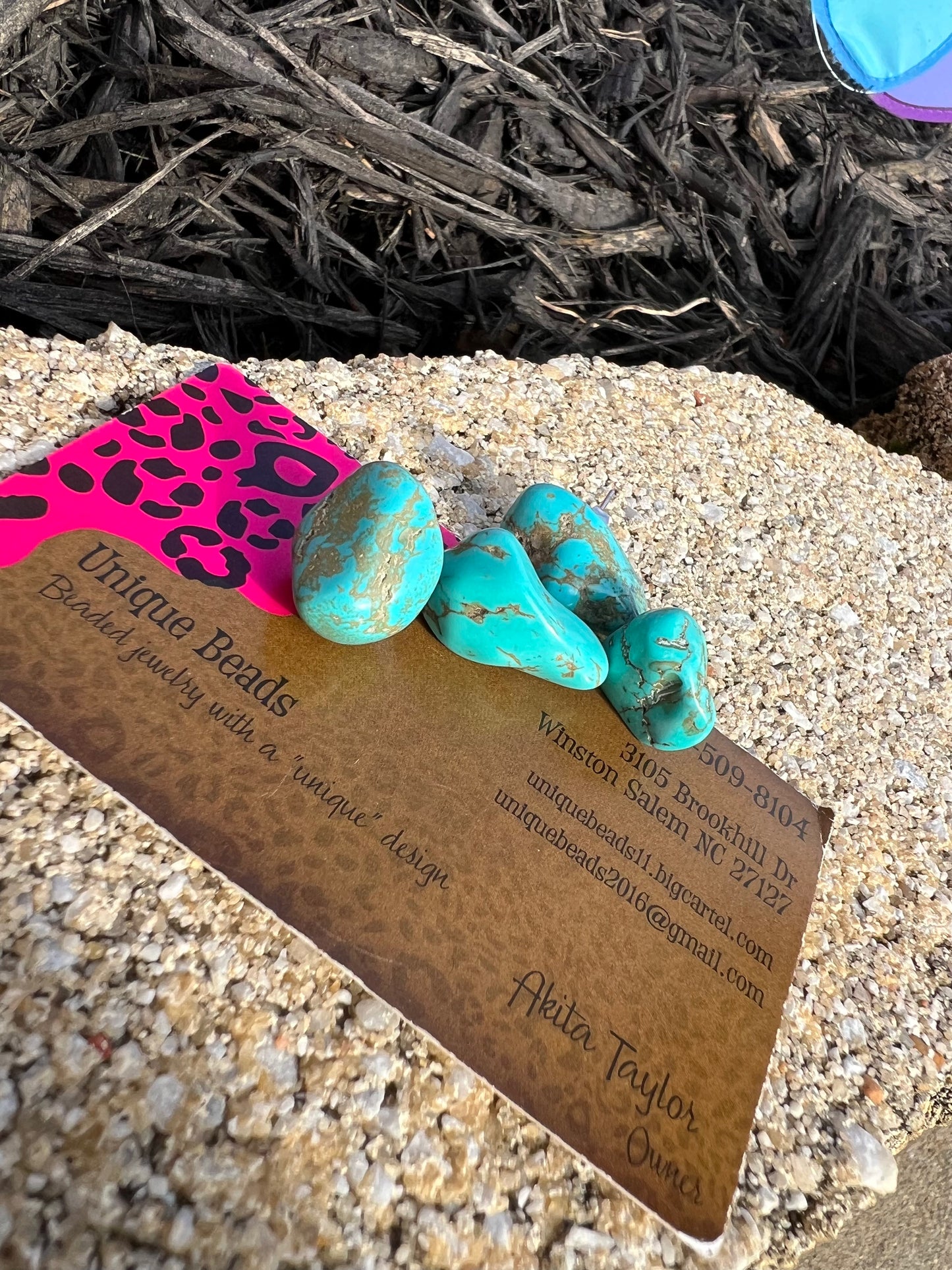 Tumbled Gemstone Stud Earrings