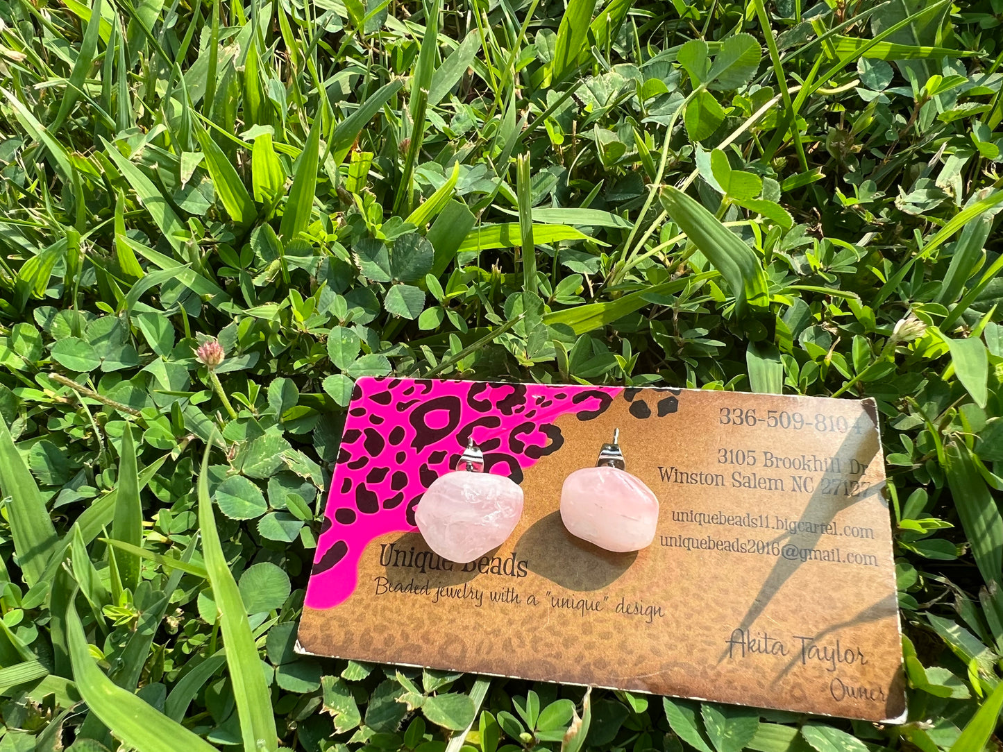 Tumbled Gemstone Stud Earrings