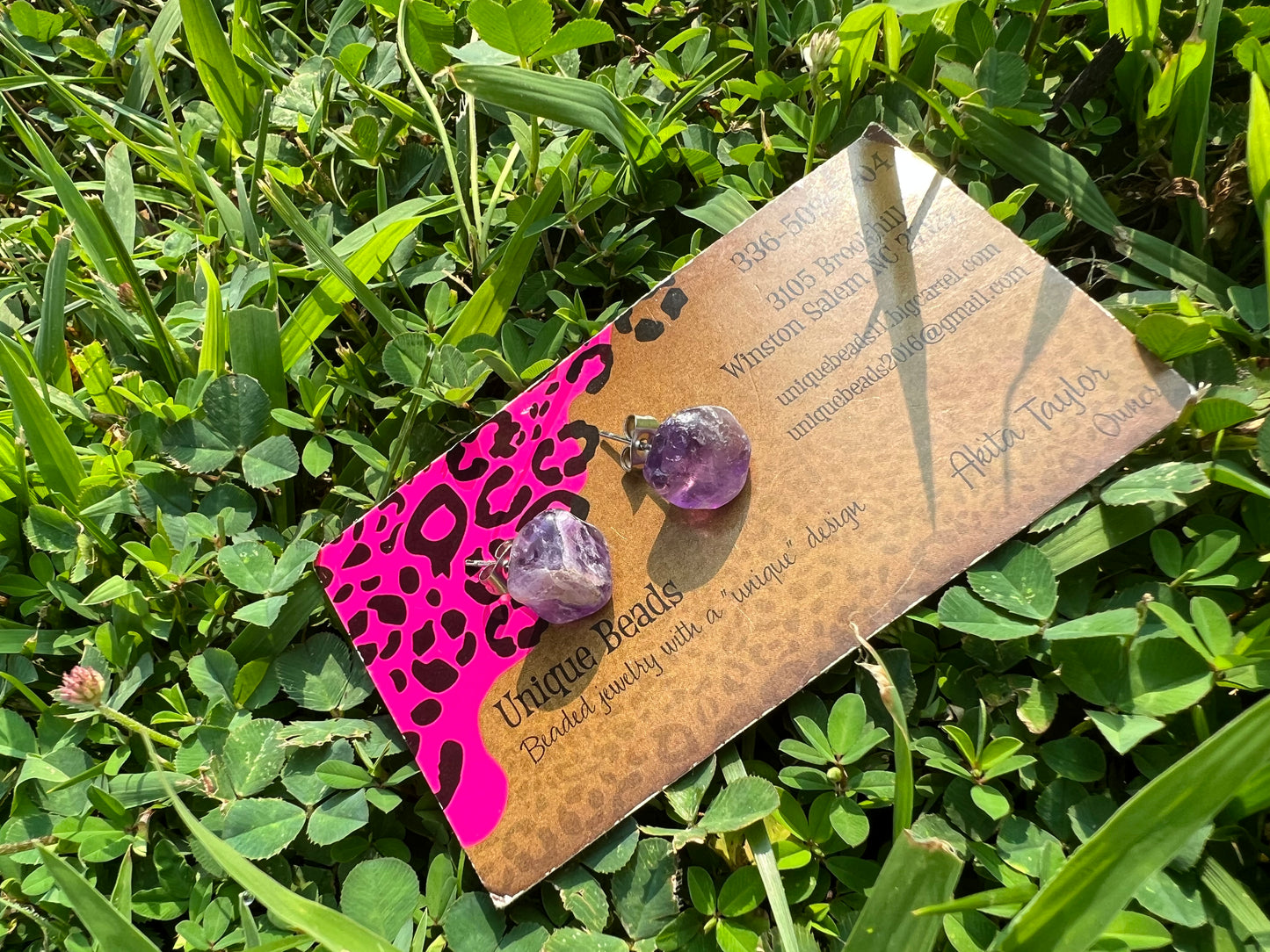 Tumbled Gemstone Stud Earrings