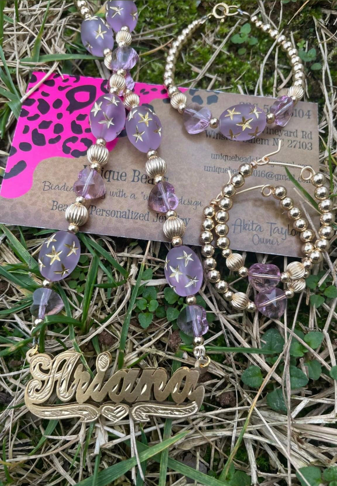 Purple Love Nameplate Set