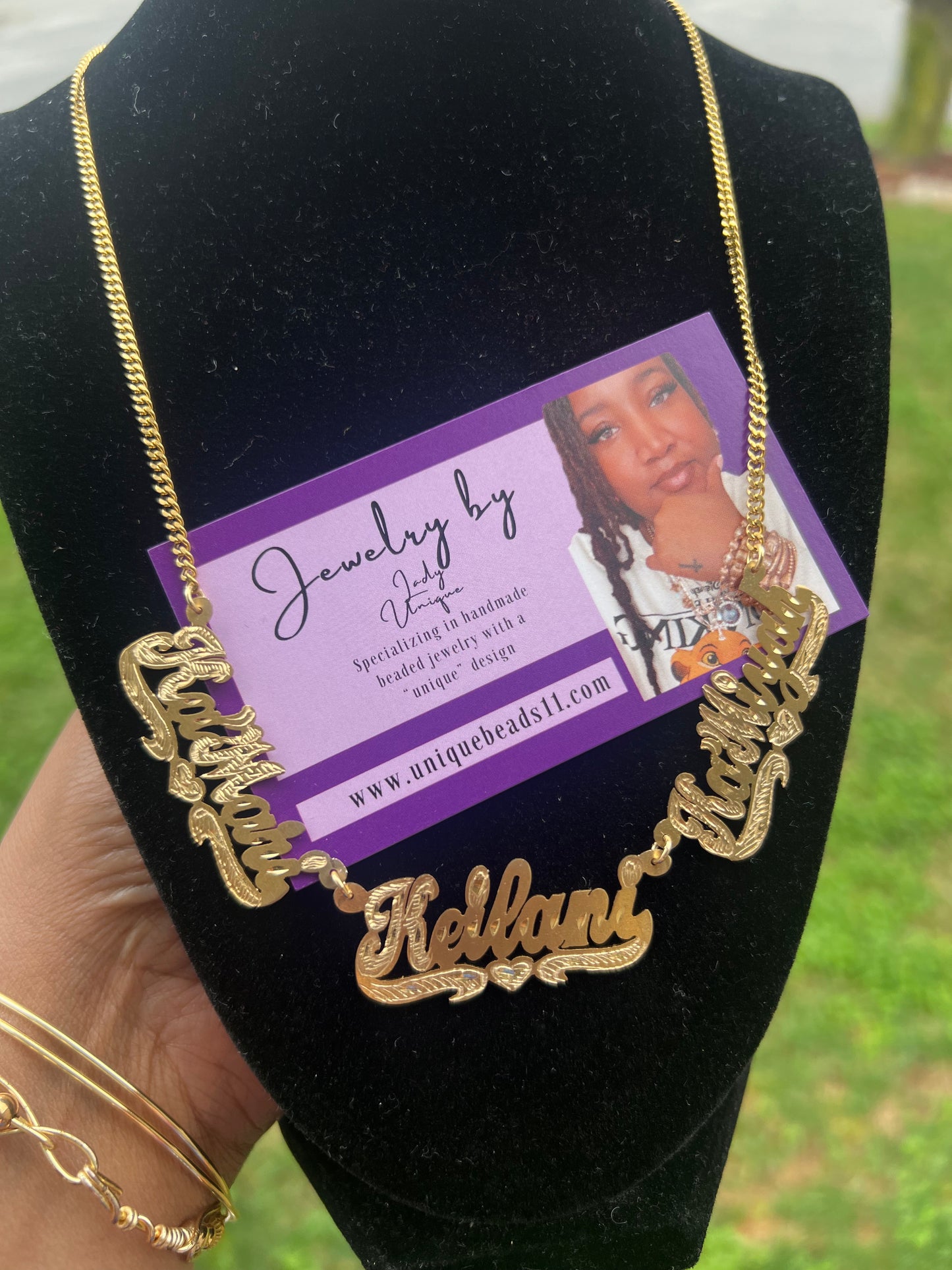 3 Name Nameplate Necklace