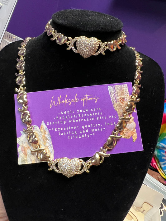 Heart CZ XoXo Set