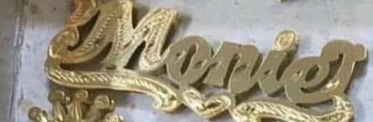 10k Gold Double Plated Nameplate