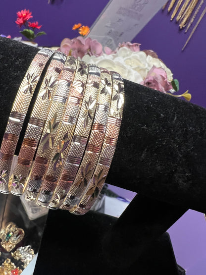 Tri Color Fluffy Wrist Bangle