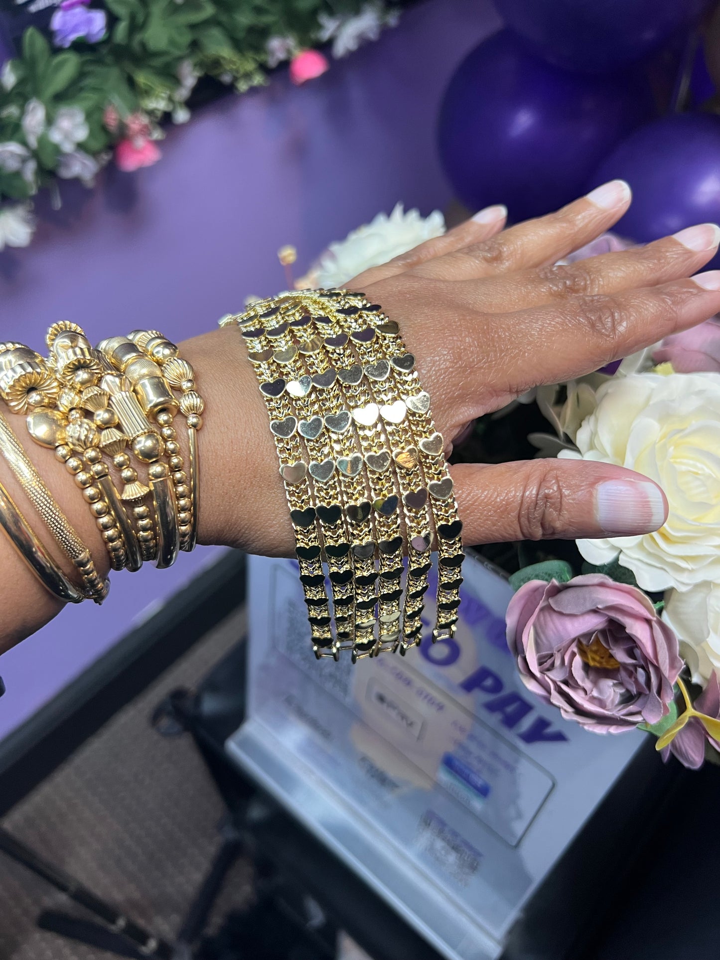 Gold Heart Band