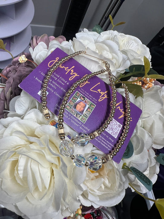 Jumbo Crystal Hoops