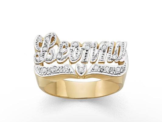 10K Gold Nameplate Ring