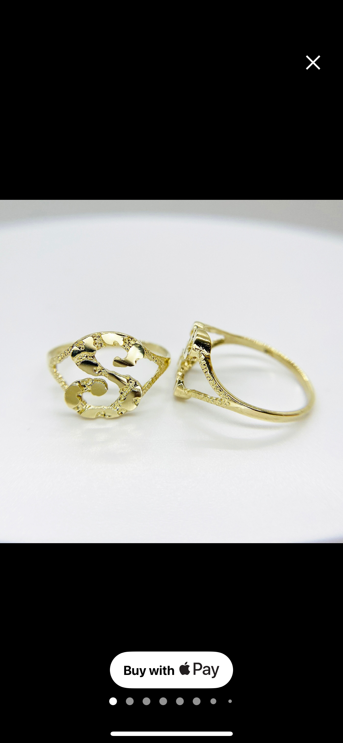 Slim Nugget Initial Ring