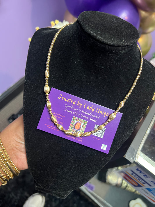 All Gold Beaded Chain