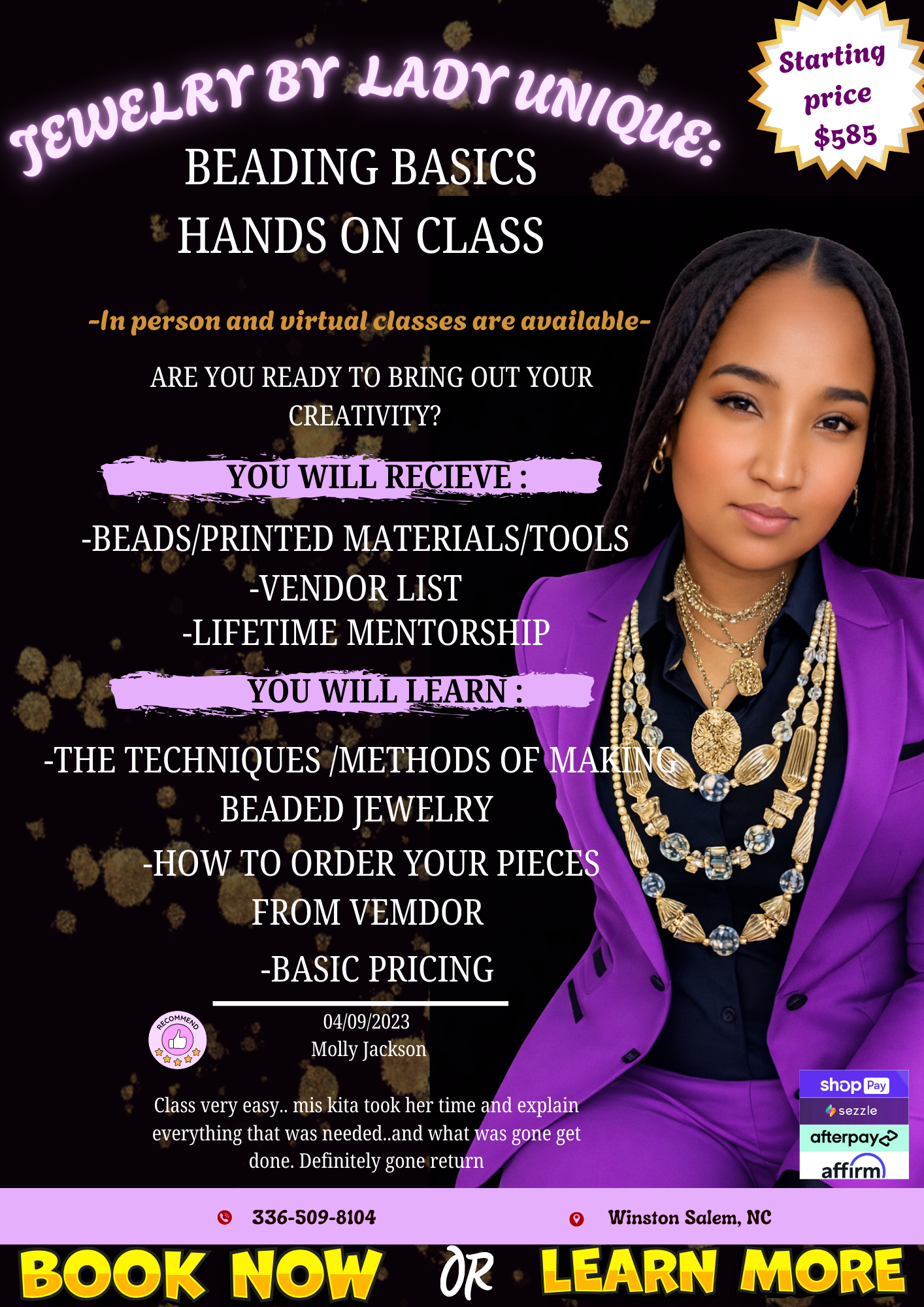 Beaded Jewelry Class