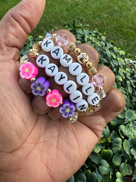 Kids Name Bracelet Set