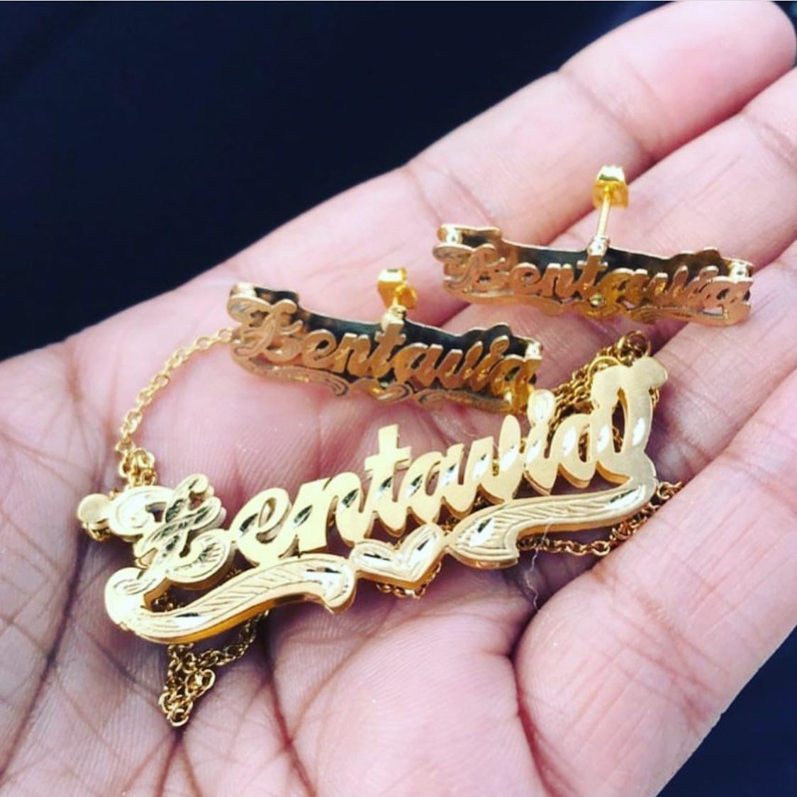 Name Set 2 Piece Name Set – Jewelry by Lady Unique