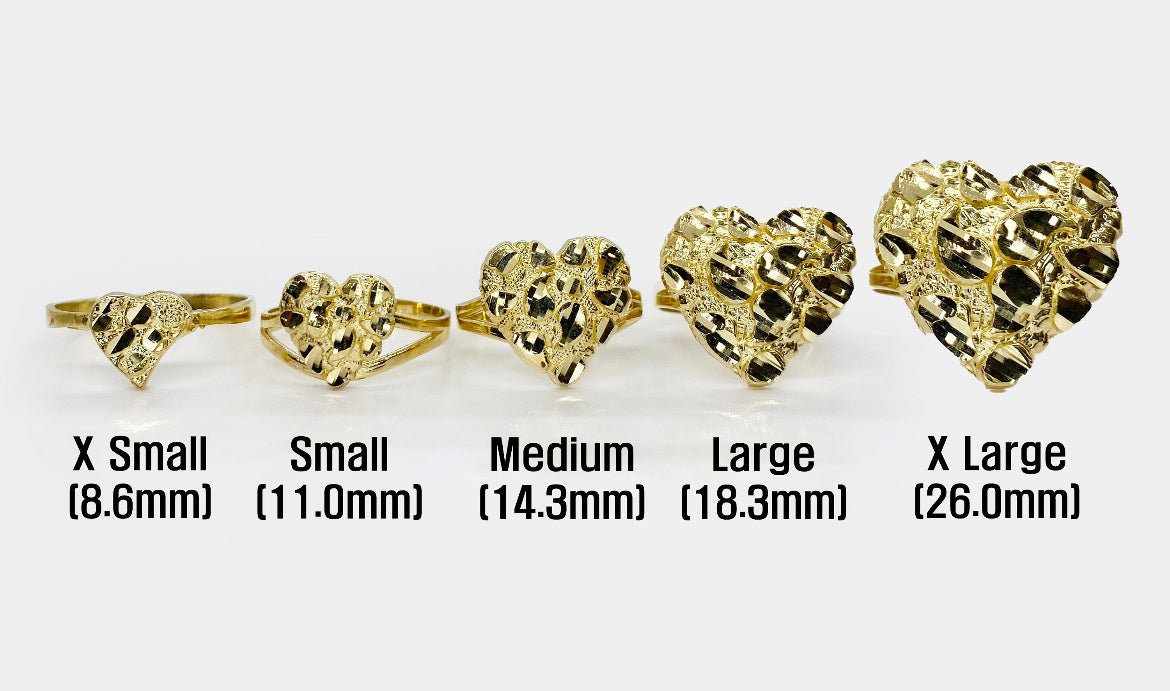 10k Solid Gold Women’s Heart Nugget factory 7