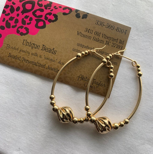 Gold Filled Bar Hoops