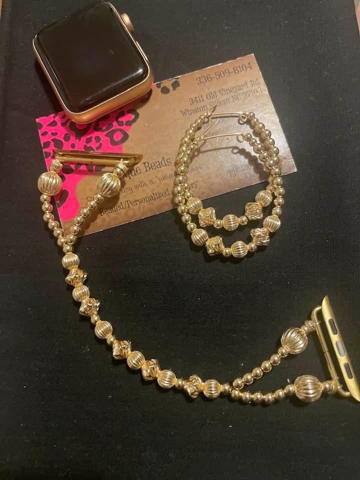 Beaded All Gold Apple Band Set