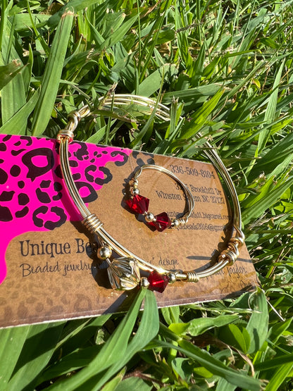 Birthstone Wire Bangle Set